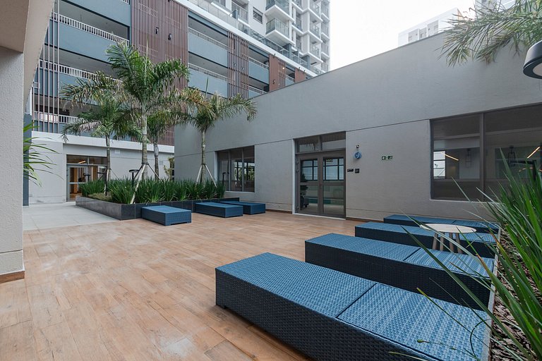 Belo Studio c/ Rooftop, Sauna e Academia