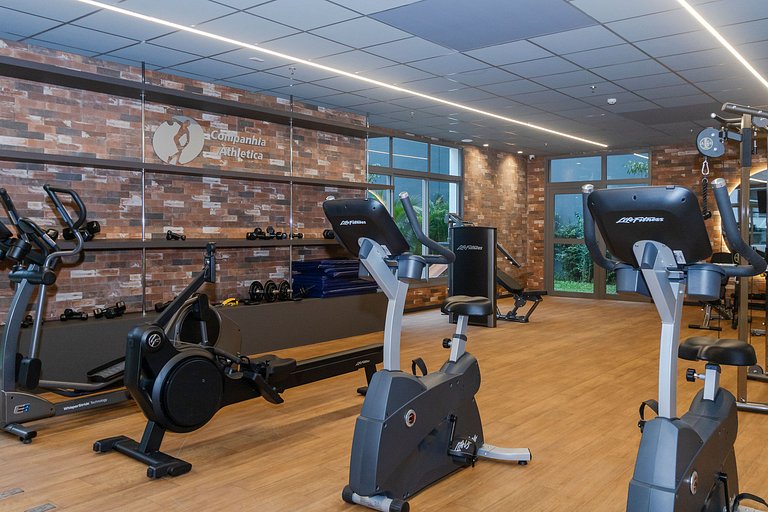 Charmoso Studio c/ Rooftop, Sauna e Academia