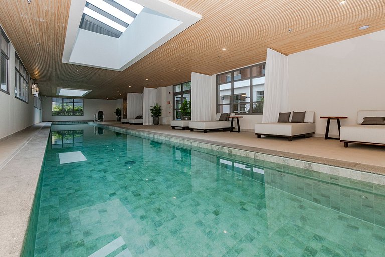 Charmoso Studio c/ Rooftop, Sauna e Academia