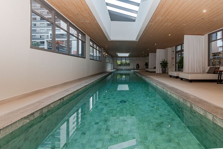 Belo Studio c/ Rooftop, Sauna e Academia