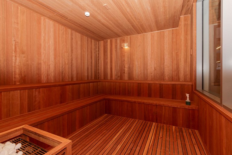 Charmoso Studio c/ Rooftop, Sauna e Academia