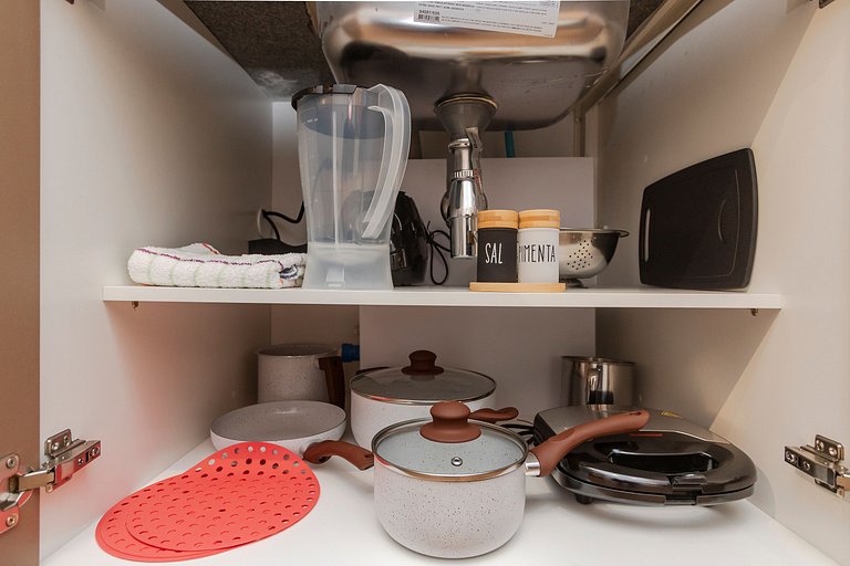 Charmoso Studio c/ Rooftop, Sauna e Academia