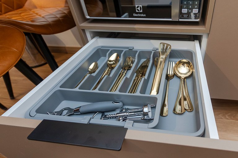 Charmoso Studio c/ Rooftop, Sauna e Academia