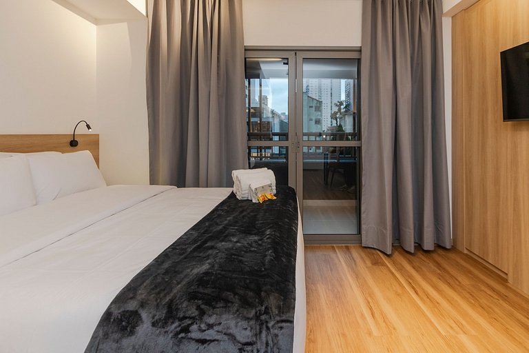 Charmoso Studio c/ Rooftop, Sauna e Academia