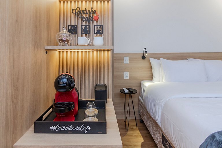 Charmoso Studio c/ Rooftop, Sauna e Academia