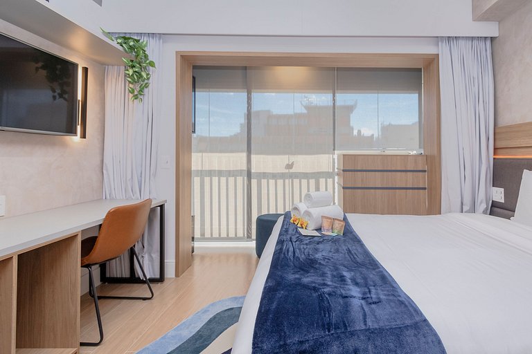 Belo Studio c/ Piscina Rooftop | Ibira e Paulista