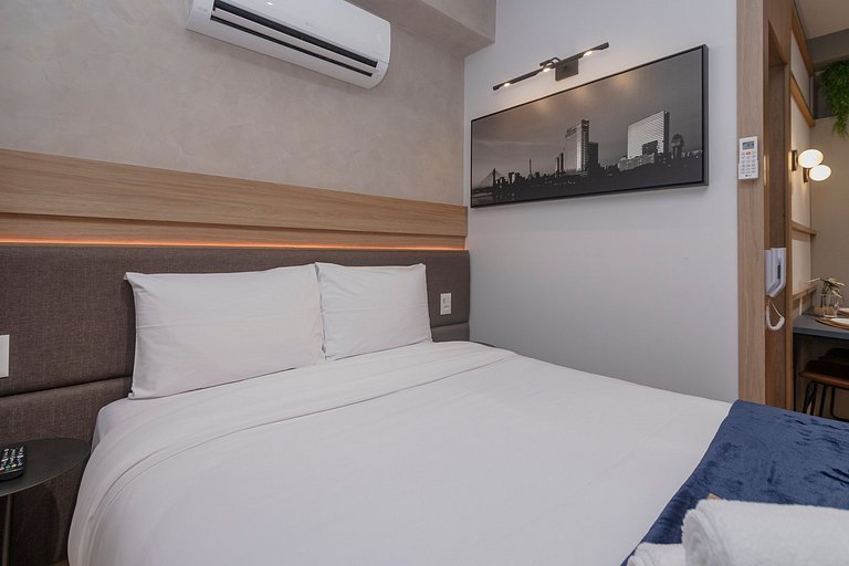 Belo Studio c/ Piscina Rooftop | Ibira e Paulista