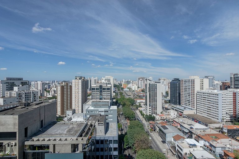 Belo Studio c/ Piscina Rooftop | Ibira e Paulista