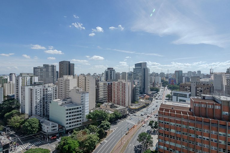 Belo Studio c/ Piscina Rooftop | Ibira e Paulista