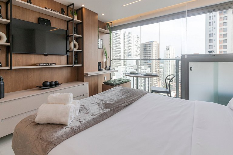 Studio Moderno | Rooftop, Academia e Sauna