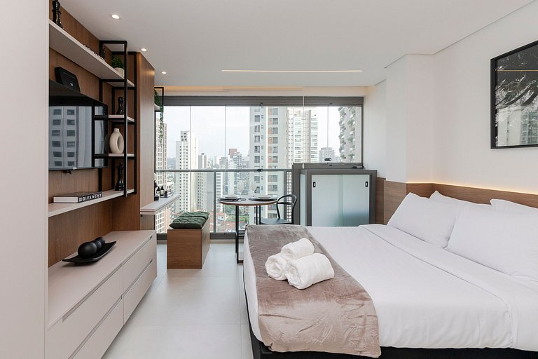 Studio Moderno | Rooftop, Academia e Sauna