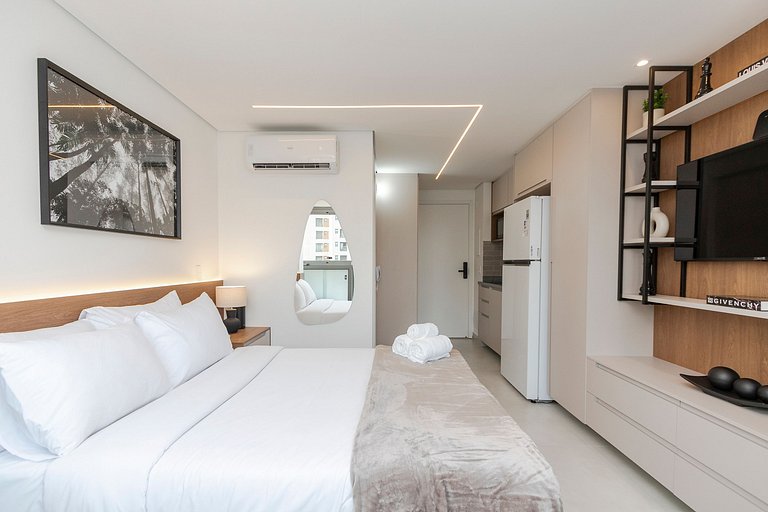 Studio Moderno | Rooftop, Academia e Sauna