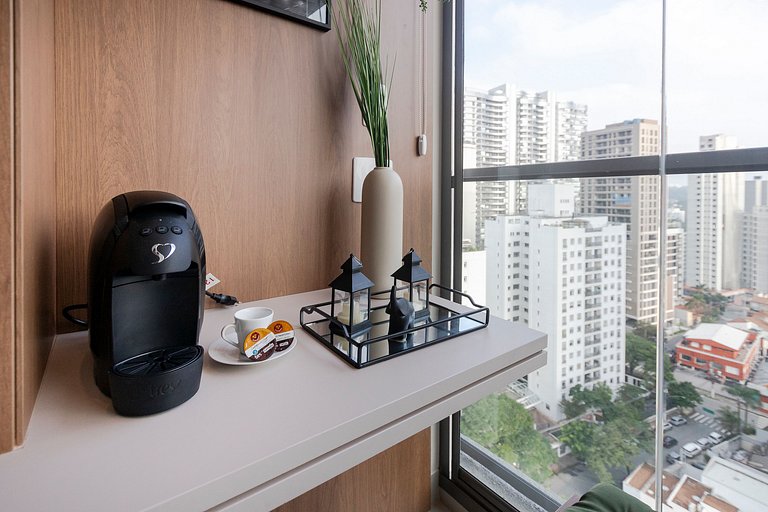 Studio Moderno | Rooftop, Academia e Sauna