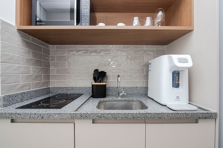Studio Moderno | Rooftop, Academia e Sauna