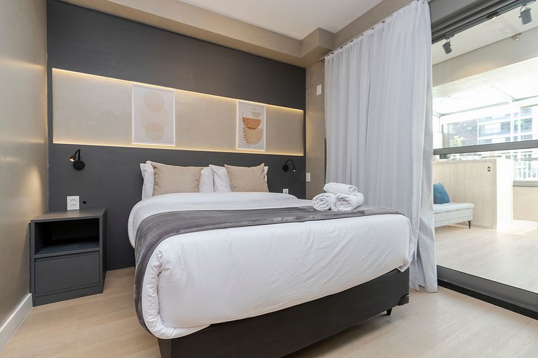 Grand Studio com Living | Lazer & Piscina