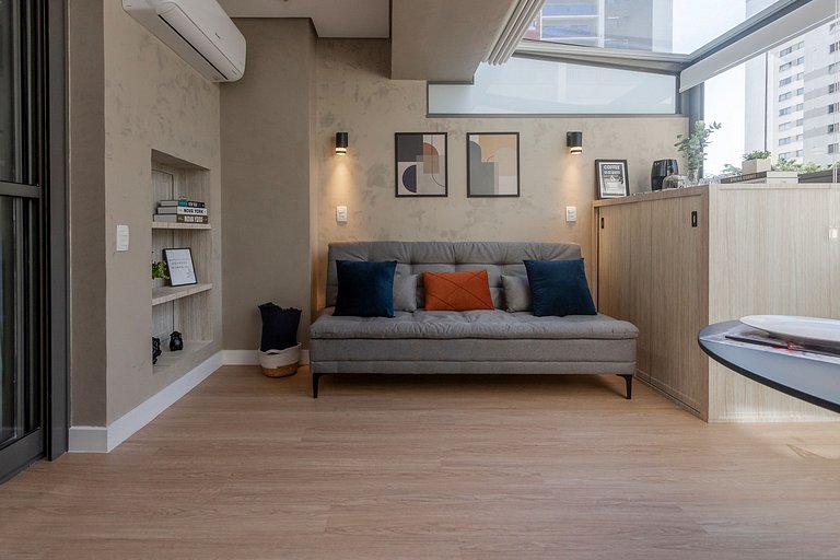 Grand Studio com Living | Lazer & Piscina