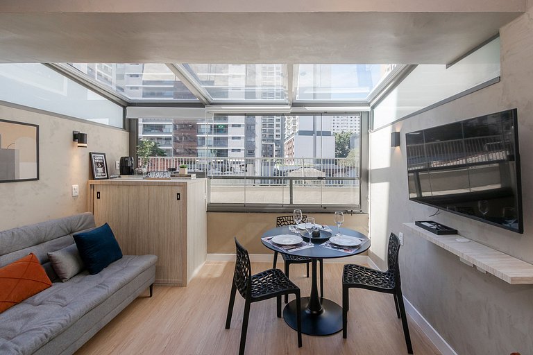 Grand Studio com Living | Lazer & Piscina