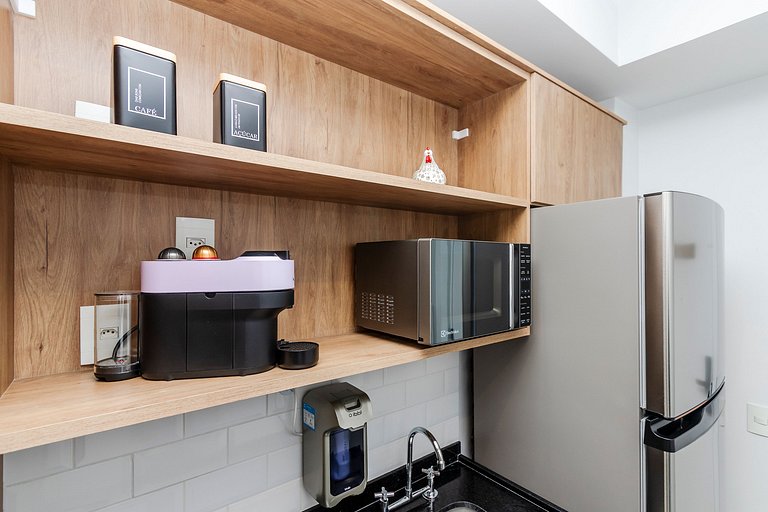 Belo Studio c/ Rooftop, Sauna e Academia