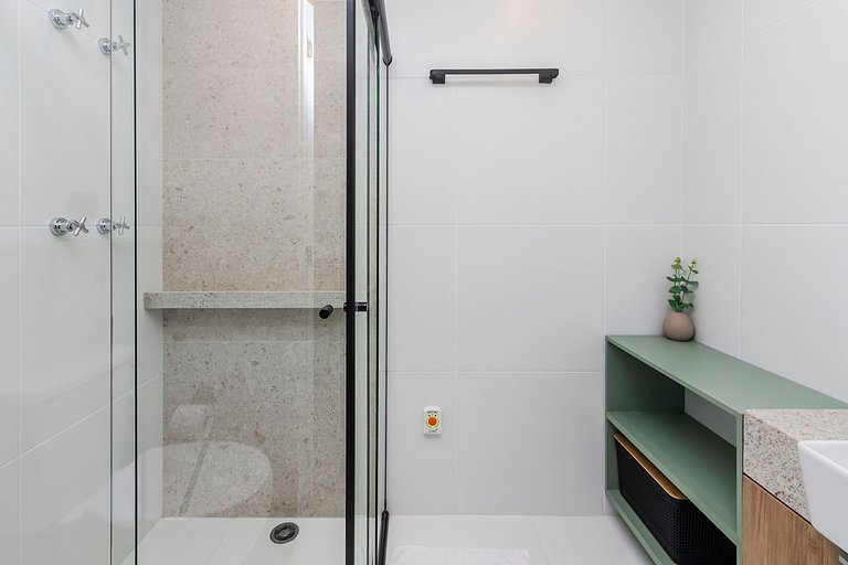 Belo Studio c/ Rooftop, Sauna e Academia