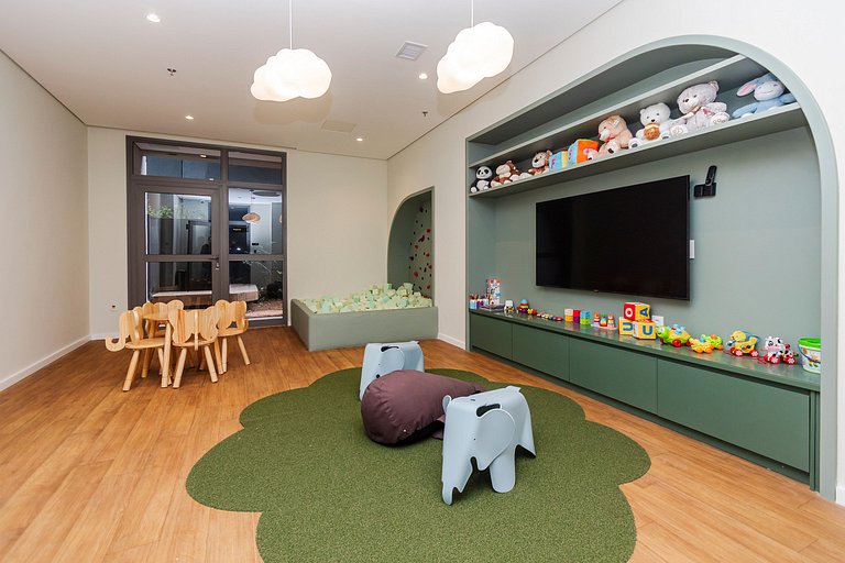 Belo Studio c/ Rooftop, Sauna e Academia