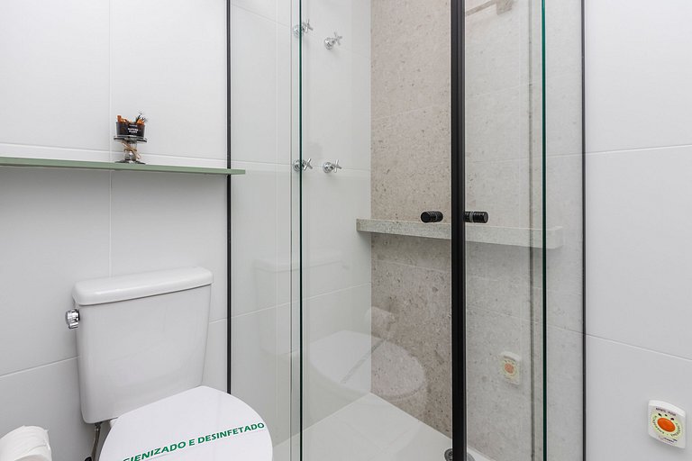 Belo Studio c/ Rooftop, Sauna e Academia