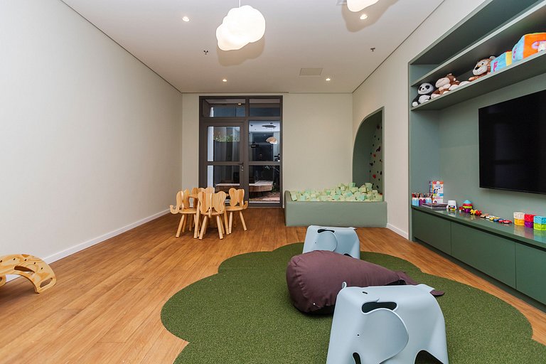 Charmoso Studio c/ Rooftop, Sauna e Academia